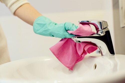 After builders cleaning service preparing an Edgware property for use