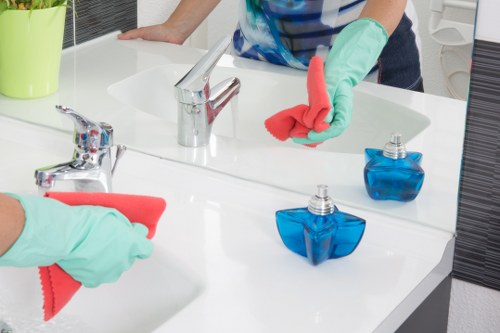 Local cleaners carrying out a deep clean in an Edgware flat or apartment