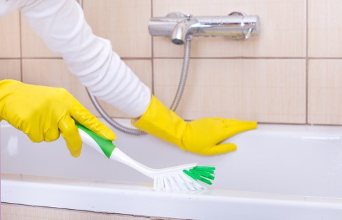 Detailed bathroom deep cleaning in an Edgware property
